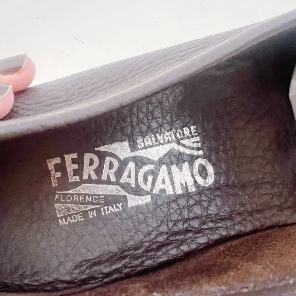 Salvatore Ferragamo Brown Leather Bit Loafers - Picture 4 of 8